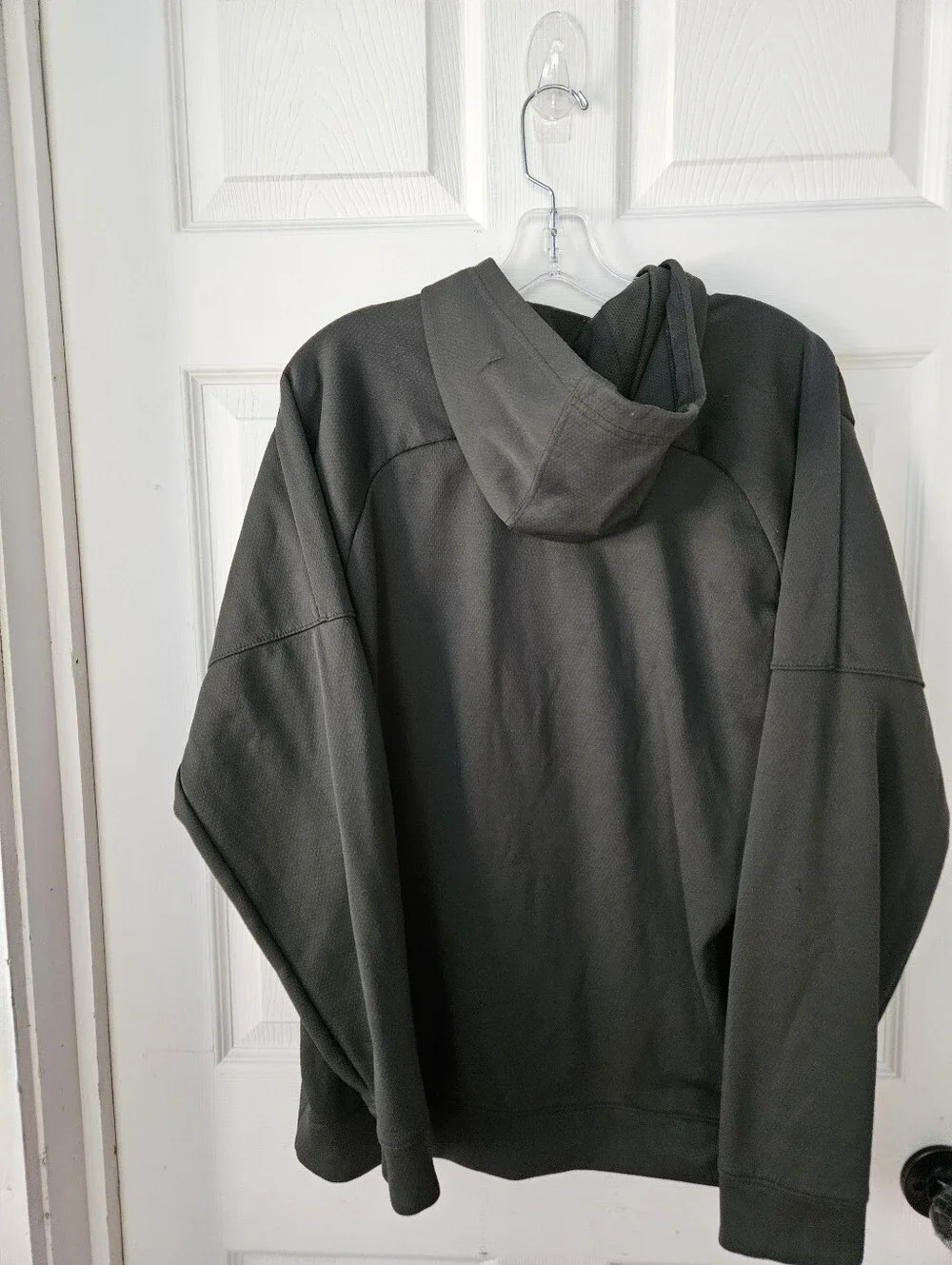 adidas Men’s Olive Green Pullover Hoodie with Logo